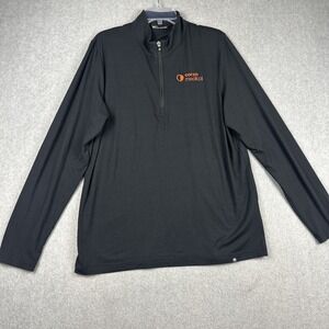 Travis Mathew 1/4 Zip Men L Black Golf Pullover Lightweight Performance Stretch